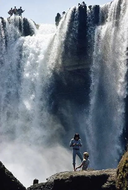 El Salto Chico en 1973. Foto de Luis Garretón.